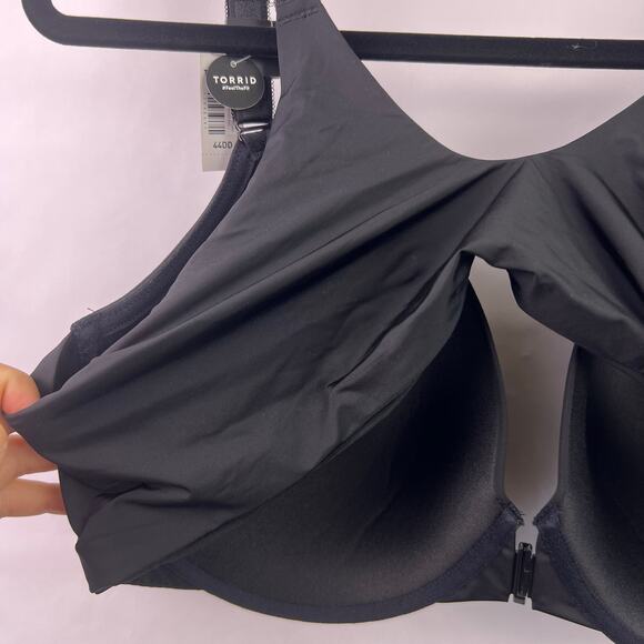 Torrid Perfect T Front-Close Boost Bra Black 44DD Smooth T-Shirt Push-Up - Picture 9 of 12